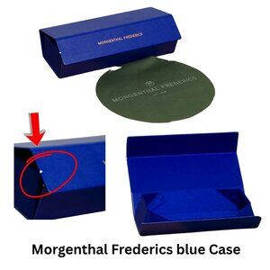 New Morgenthal Frederics eyeglasses Case blue & Green Cloth
